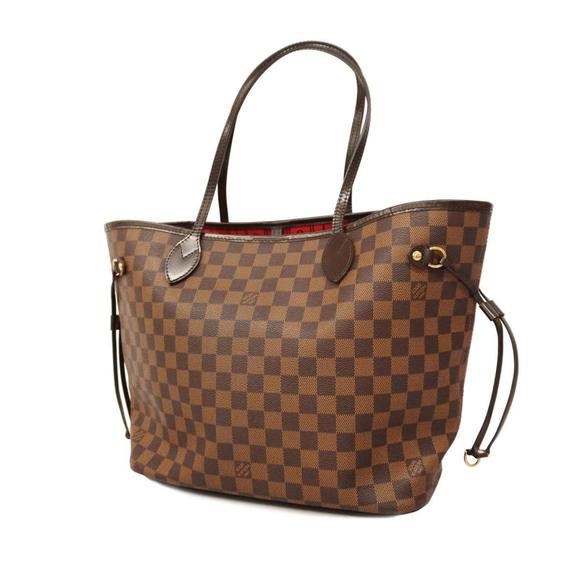 LOUIS VUITTON Handbags - Louis Vuitton Tote Bag Damier Neverfull MM N51105 Ebene Women's